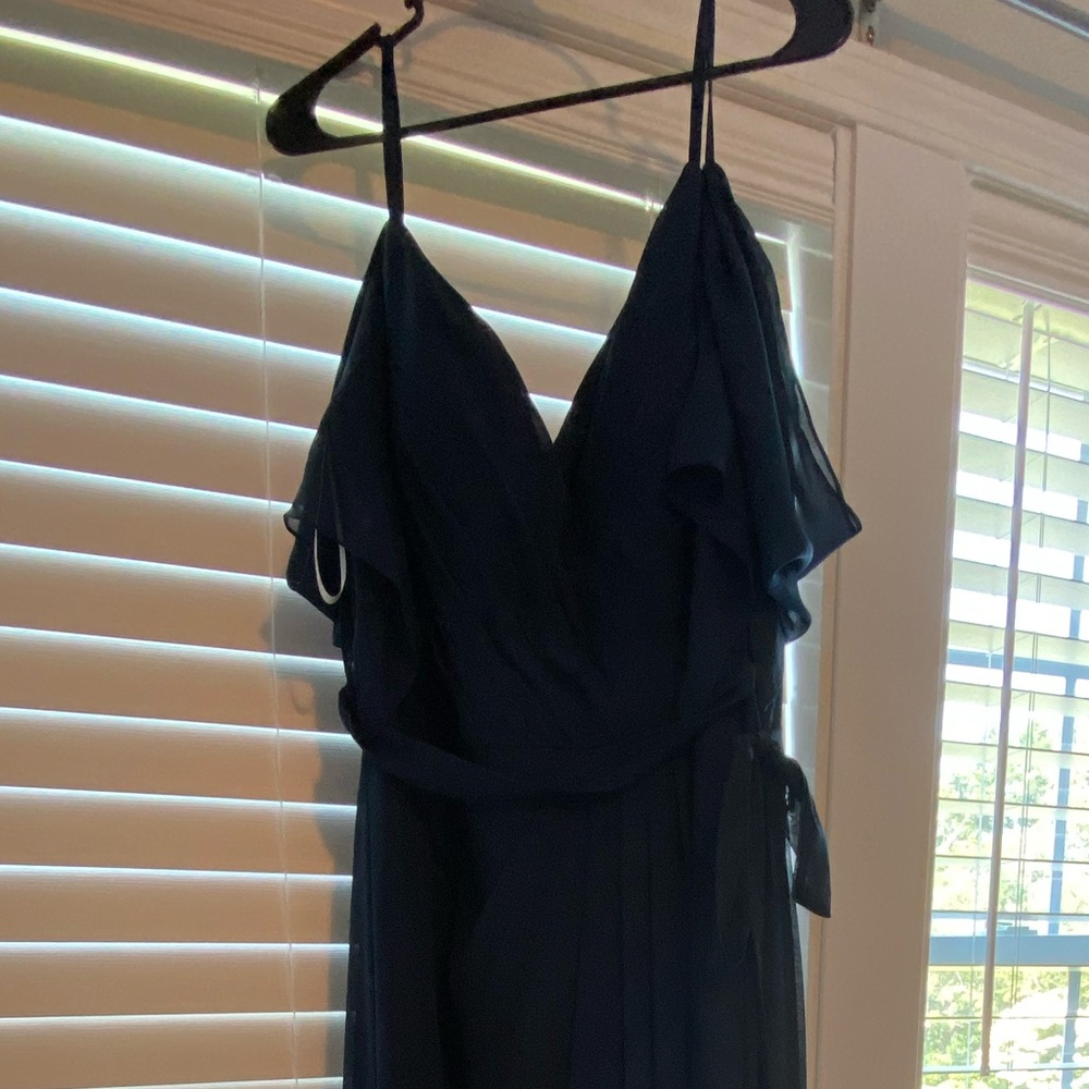 JJ’s House Navy cold shoulder long maxi dress 22W - Picture 8 of 13